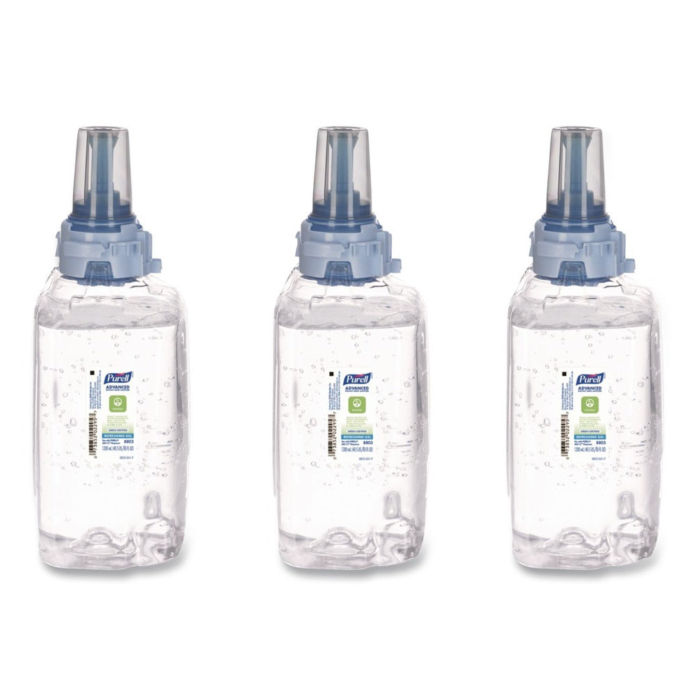 PURELL 8803-03 PURELL Green Certified Advanced 1200 mL Hand Sanitizer Refill for ADX-12 Dispenser (3/Carton)