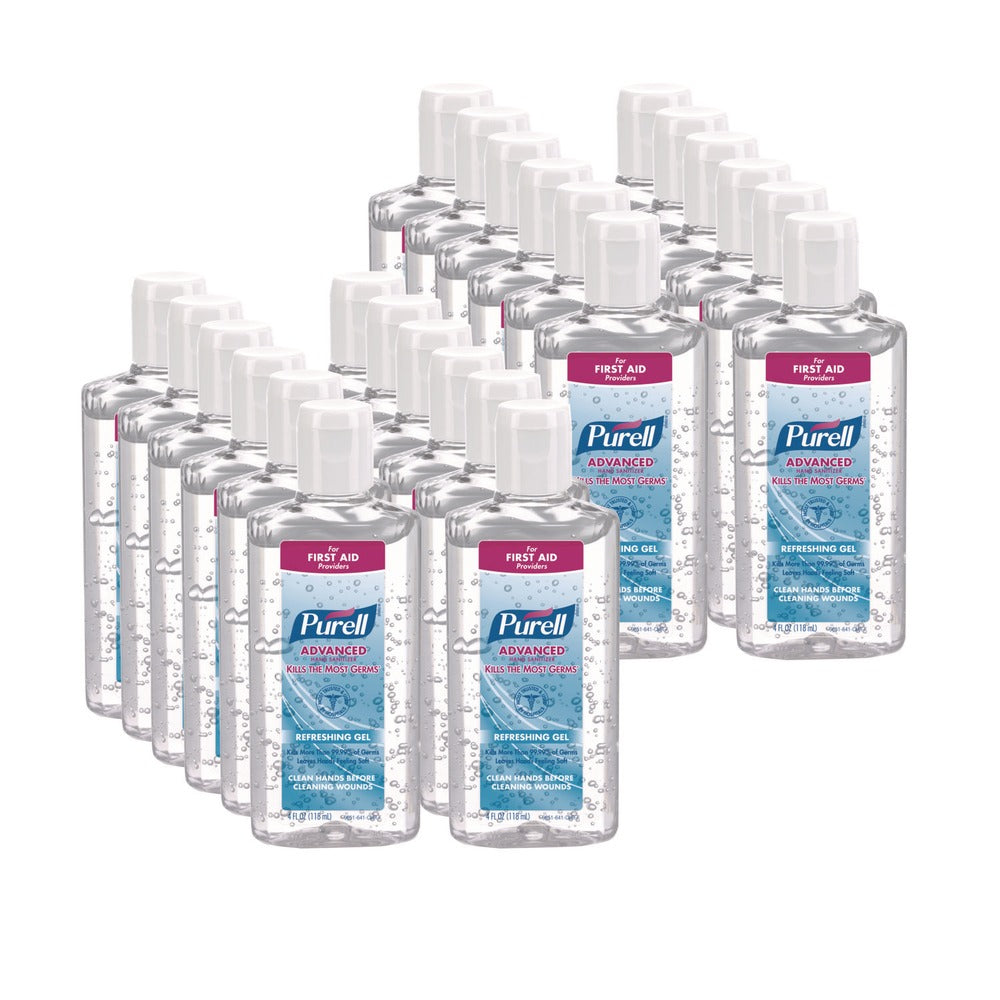 PURELL 4 oz. Flip-Cap Bottle Advanced Refreshing Gel Hand Sanitizer - Clean Scent (24/Carton)