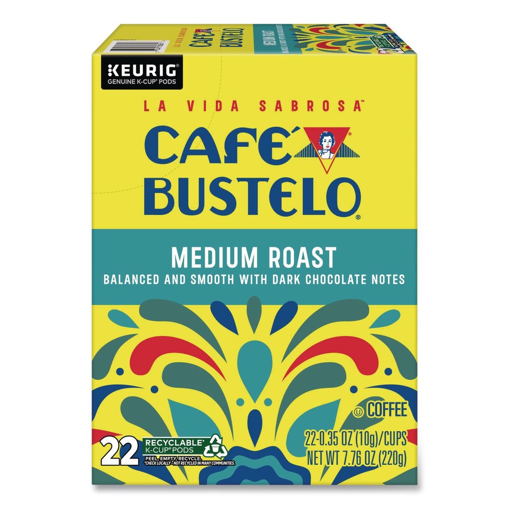 Cafe Bustelo 5000389554 K-Cups - Medium Roast (22/Box)