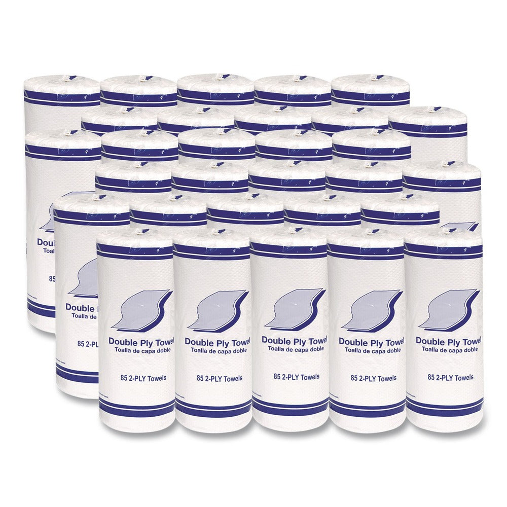 GEN 11 in. x 7.8 in. 2-Ply Kitchen Roll Towels - White (30 Rolls/Carton)