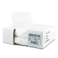 Boardwalk Z4831LN GR1 16 Gallon 7 mic 24 in. x 31 in. Perforated Roll High Density Can Liners - Natural (50 Bags/Roll, 20 Rolls/Carton)