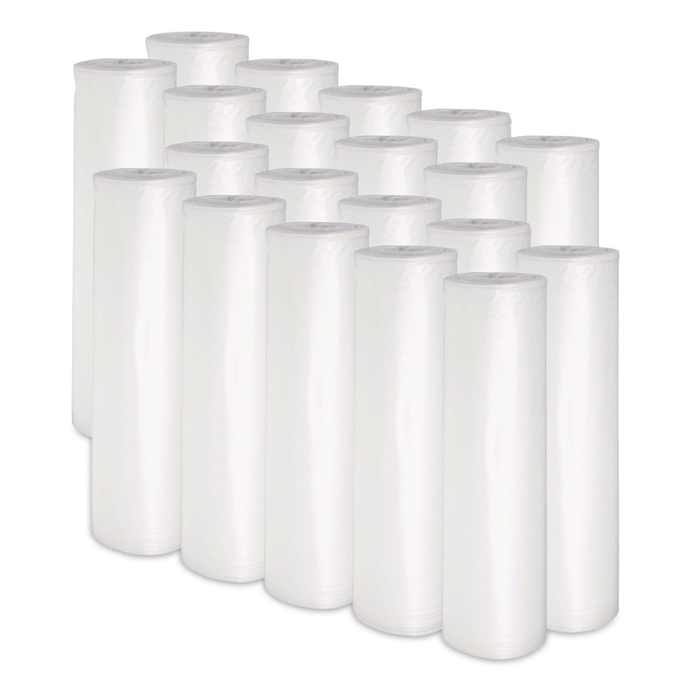 Boardwalk Z4831LN GR1 16 Gallon 7 mic 24 in. x 31 in. Perforated Roll High Density Can Liners - Natural (50 Bags/Roll, 20 Rolls/Carton)