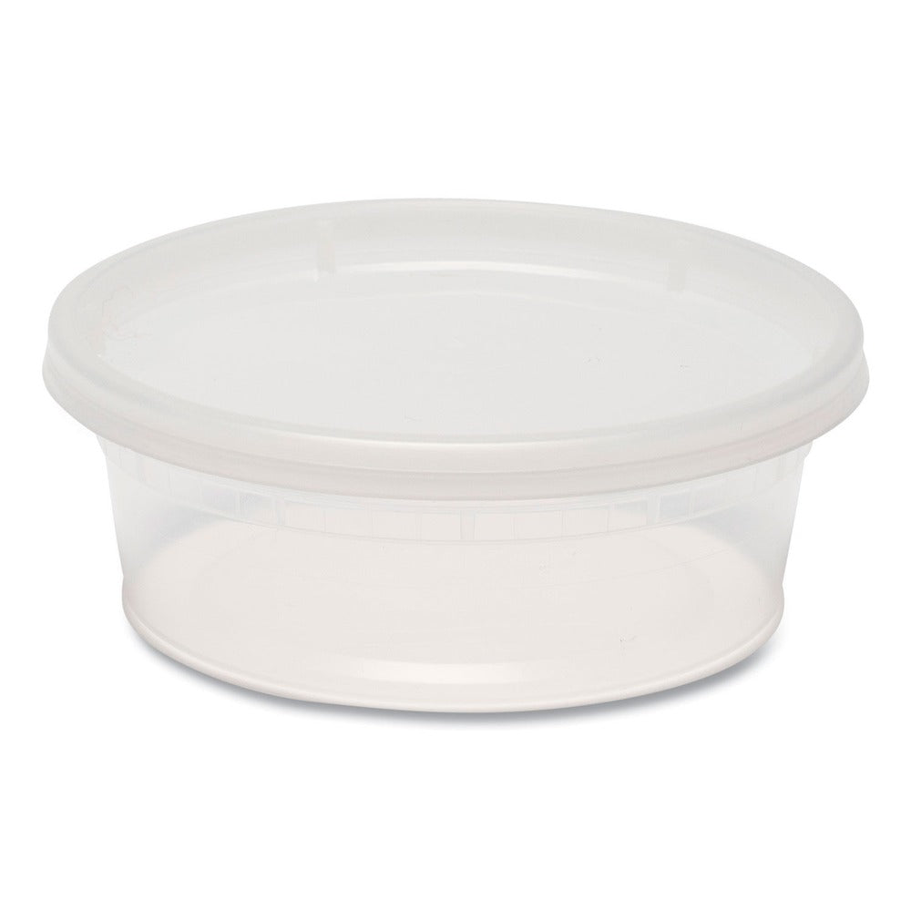 GEN 8 oz. Plastic Deli Containers with Lid - Clear (240/Carton)
