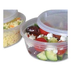 GEN 8 oz. Plastic Deli Containers with Lid - Clear (240/Carton)