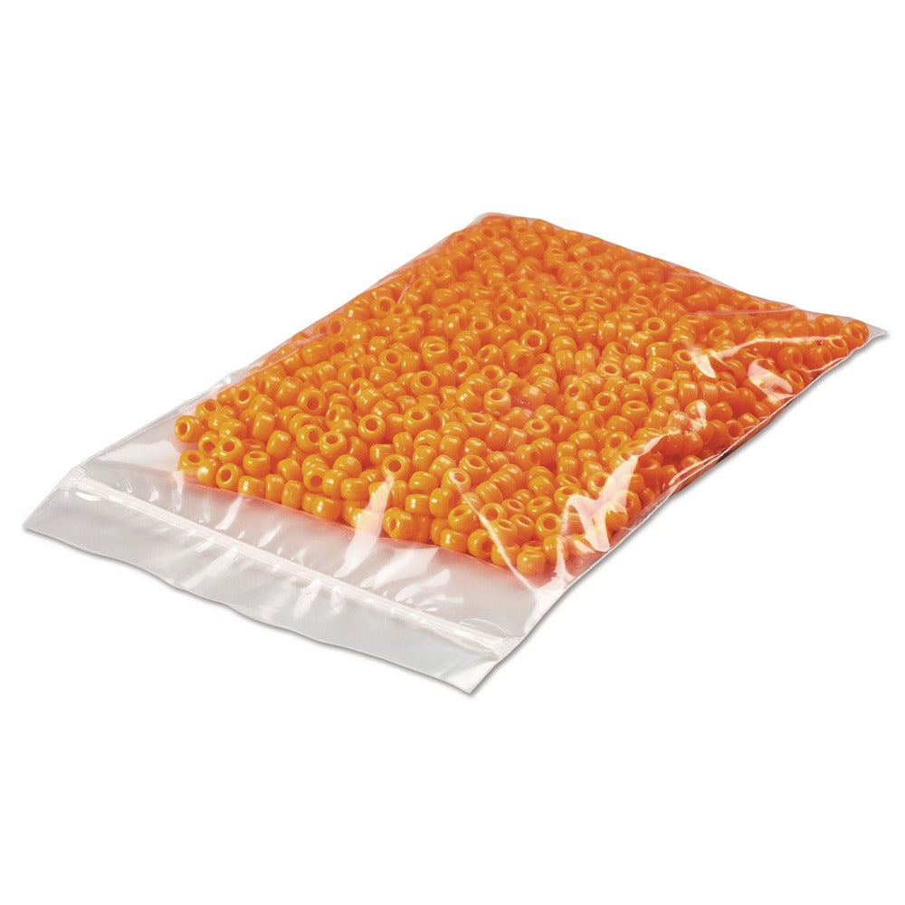 Universal 2 mil 5 in. x 8 in. Zip Reclosable Poly Bags - Clear (1000/Box)