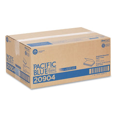 Georgia Pacific Professional 20904 10.25 in. x 9.25 in. 1-Ply Pacific Blue Basic S-Fold Paper Towels - White (4000/Carton)