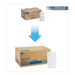 Georgia Pacific Professional 21000 9.2 in. x 9.4 in. 2 Ply Blue Select Multi-Fold Paper Towel - White (2000/Carton)