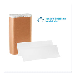 Georgia Pacific Professional 24590 9.2 in. x 9.4 in. 1-Ply Pacific Blue Basic M-Fold Paper Towels - White (4000/Carton)