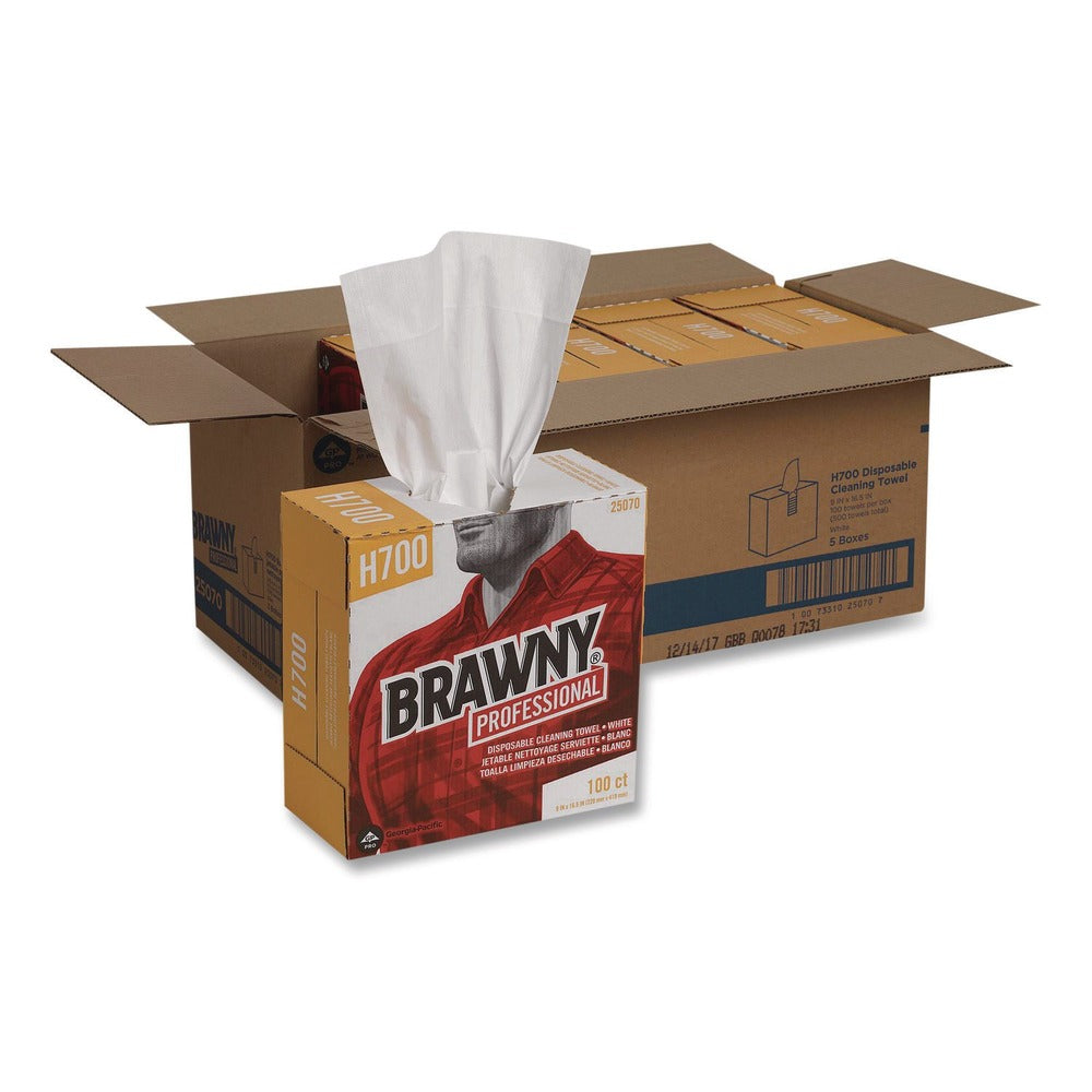 Georgia-Pacific 9.1 in. x 16.5 in. Medium Weight HEF Shop Towels (100/Box)