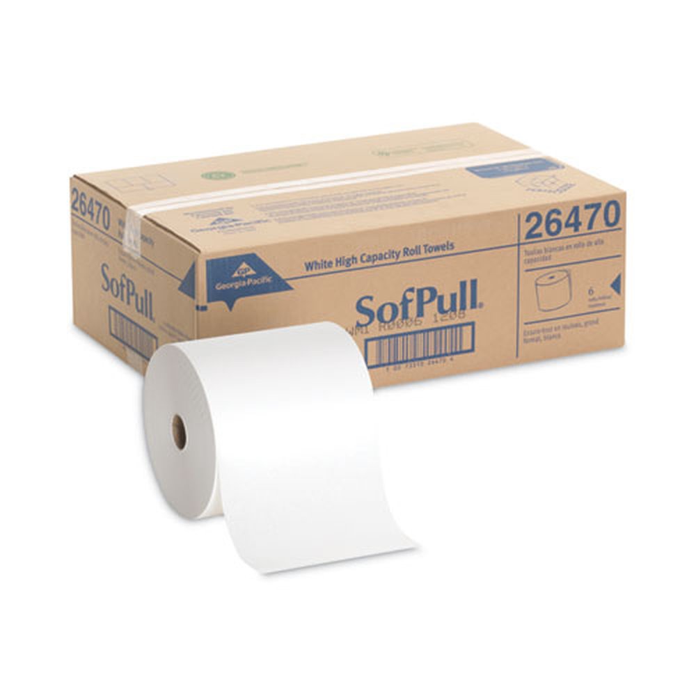 Georgia Pacific Professional 7.87 in. x 1000 ft. 1-Ply Hardwound Nonperforated Paper Towel Roll - White (6 Rolls/Carton)