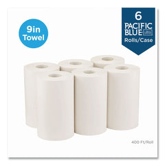 Georgia Pacific Professional 26610 9 in. x 400 ft. 1-Ply Hardwound Nonperforated Paper Towel Roll - White (6 Rolls/Carton)