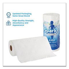 Georgia Pacific Professional 2717201 11 in. x 8.8 in. 2-Ply Sparkle Premium Perforated Paper Kitchen Towel Roll - White (30 Rolls/Carton)