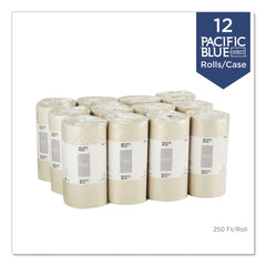 Georgia Pacific Professional Pacific Blue Basic 11 in. x 8.8 in. 2-Ply Jumbo Perforated Kitchen Roll Paper Towels - Brown (250/Roll, 12-Rolls/Carton)