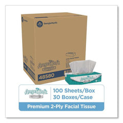 Georgia Pacific Professional 48580 2-Ply Premium Facial Tissues in Flat Box - White (30-Boxes/Carton)
