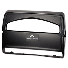 Georgia Pacific Professional Safe-T-Gard 16.38 in. x 2.5 in. x 11.75 in. Half-Fold Toilet Seat Cover Dispenser - Black