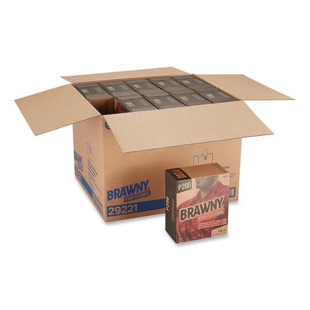 Georgia-Pacific 2-Ply 8 in. x 12-1/2 in. Light-Duty Paper Wipers - White (148/Box, 20 Boxes/Carton)