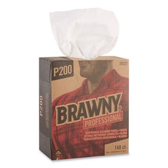 Georgia-Pacific 2-Ply 8 in. x 12-1/2 in. Light-Duty Paper Wipers - White (148/Box, 20 Boxes/Carton)