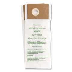 Green Klean Fits Advance VU500 Replacement Vacuum Bags (10/Carton)