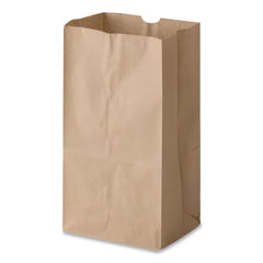 Ross & Wallace Paper Products 5.25 in. x 3.38 in. x 10.94 in. #5 Size Grocery Paper Bags - Kraft (500/Bundle)