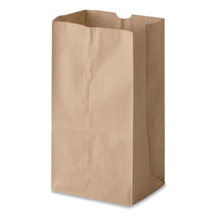Ross & Wallace Paper Products 6 in. x 3.88 in. x 12.5 in. #8 Size Grocery Paper Bags - Kraft (500/Bundle)