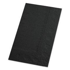 Hoffmaster 180513 15 in. x 17 in. 2-Ply Dinner Napkins - Black (1000/Carton)