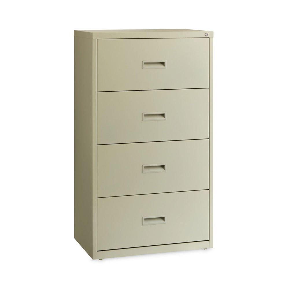 Hirsh Industries 30 in. x 18.62 in. x 52.5 in. 4 Letter/Legal/A4-Size File Drawers Lateral File Cabinet - Putty