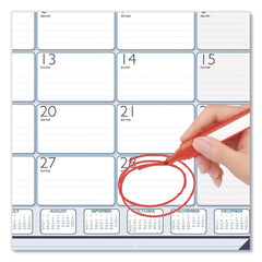 House of Doolittle 22 in. x 17 in. 12-Month (Jan-Dec 2026) Recycled Contempo Desk Pad Calendar - White/Blue Sheets/Blue Binding/Blue Corners