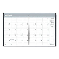 House of Doolittle 11 in. x 8.5 in. 14-Month (Dec 2025-Jan 2027) Recycled Ruled Monthly Planner - Black Cover