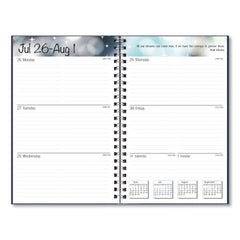 House of Doolittle 8 in. x 5 in. 13-Month (Aug 2025-Aug 2026) Recycled Academic Weekly/Monthly Appointment Planner - Black Cover