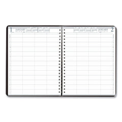 House of Doolittle 11 in. x 8.5 in. 12-Month (Jan-Dec 2026) Four-Person Group Practice Daily Appointment Book - Black Hard Cover