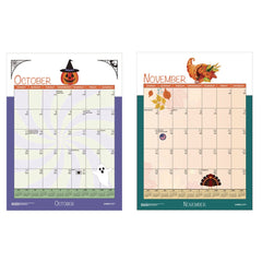 House of Doolittle 12-Month (July to June): 2025 to 2026 12 in. x 16.5 in. Illustrated Seasons Artwork Academic Year Recycled Seasonal Wall Calendar