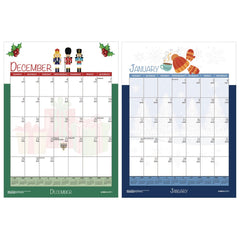 House of Doolittle 12-Month (July to June): 2025 to 2026 12 in. x 16.5 in. Illustrated Seasons Artwork Academic Year Recycled Seasonal Wall Calendar