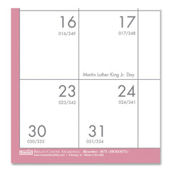 House of Doolittle 12-Month (Jan-Dec): 2026 12 in. x 12 in. Breast Cancer Awareness Artwork Recycled Monthly Wall Calendar - White/Pink/Gray Sheets