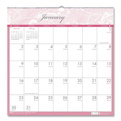 House of Doolittle 12-Month (Jan-Dec): 2026 12 in. x 12 in. Breast Cancer Awareness Artwork Recycled Monthly Wall Calendar - White/Pink/Gray Sheets
