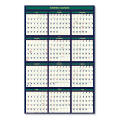 House of Doolittle 12-Month (July-June): 2025-2026 and 12-Month (Jan to Dec): 2026 24 in. x 37 in. Four Seasons Business/Academic Recycled Wall Calendar