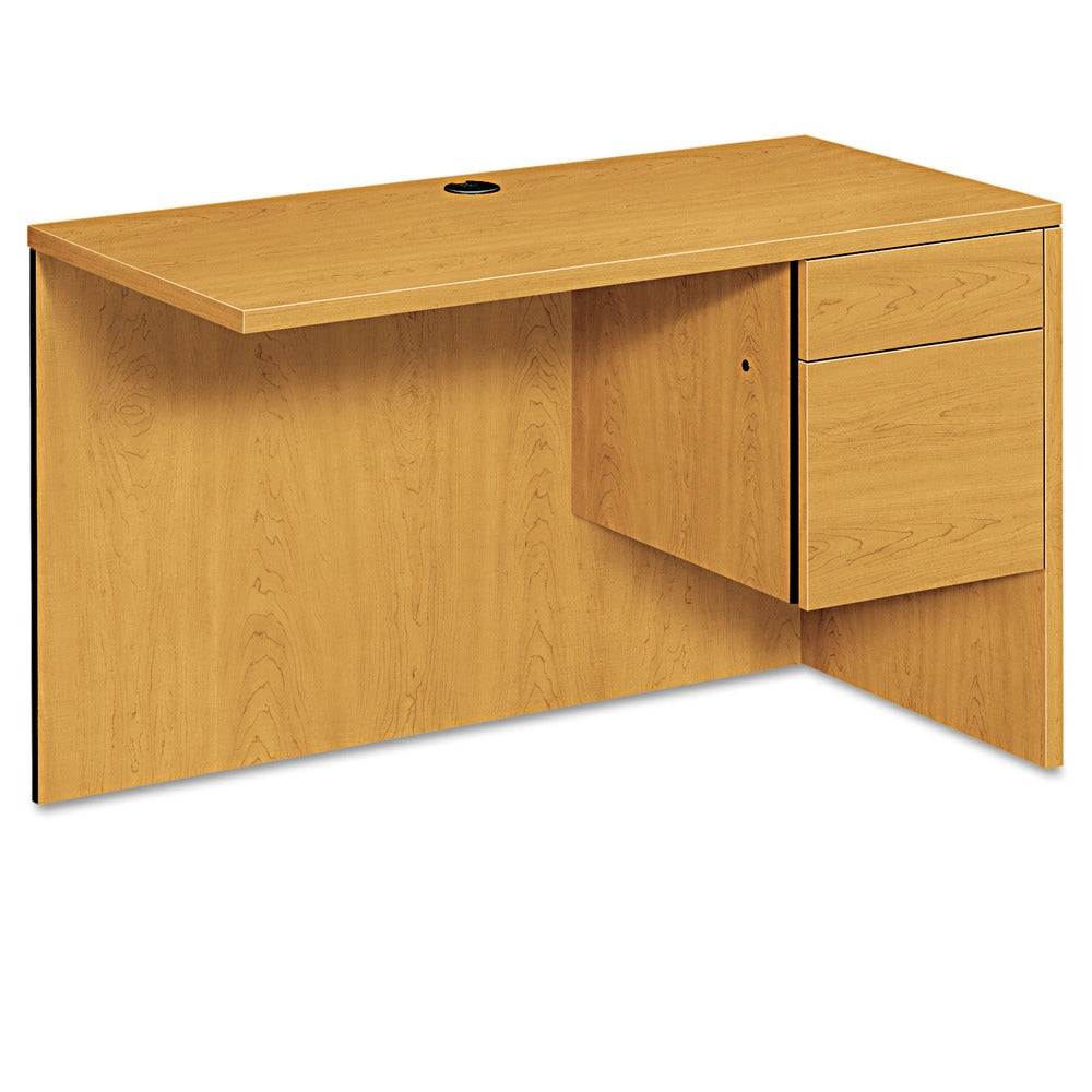 HON 10500 Series 48 in. W x 24 in. D x 29.5 in. H 3/4 Height Right Ped L-Workstation Return - Harvest