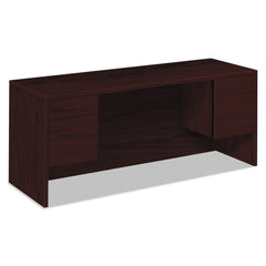 HON 10500 Series 72 in. W x 24 in. D x 29.5 in. H Kneespace Credenza With 3/4-Height Pedestals - Mahogany