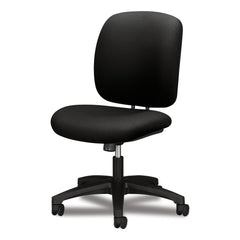 HON Comfortask 17 in. to 22 in. Seat Height Center-Tilt Task Chair with 300 lb. Capacity - Black Seat/Back/Black Base