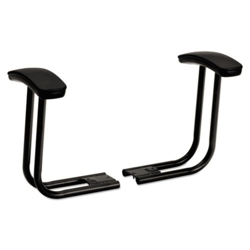 HON T-Arms for ComforTask Series Swivel Task Chairs - Black (1-Pair)