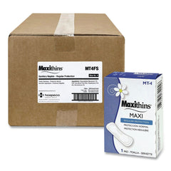 HOSPECO Maxithins No. 4 Maxi Absorbency Individually Boxed Vended Sanitary Napkins (100/Carton)