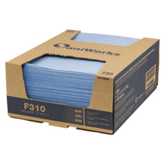 HOSPECO 13 in. x 21 in. 1-Ply Deluxe Foodservice Wiper - Blue (150/Carton)
