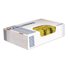 Heritage 30 in. x 43 in. 30 gal. 1.3 mil Healthcare Biohazard Printed Can Liners - Yellow (200/Carton)