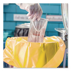 Heritage 30 in. x 43 in. 30 gal. 1.3 mil Healthcare Biohazard Printed Can Liners - Yellow (200/Carton)