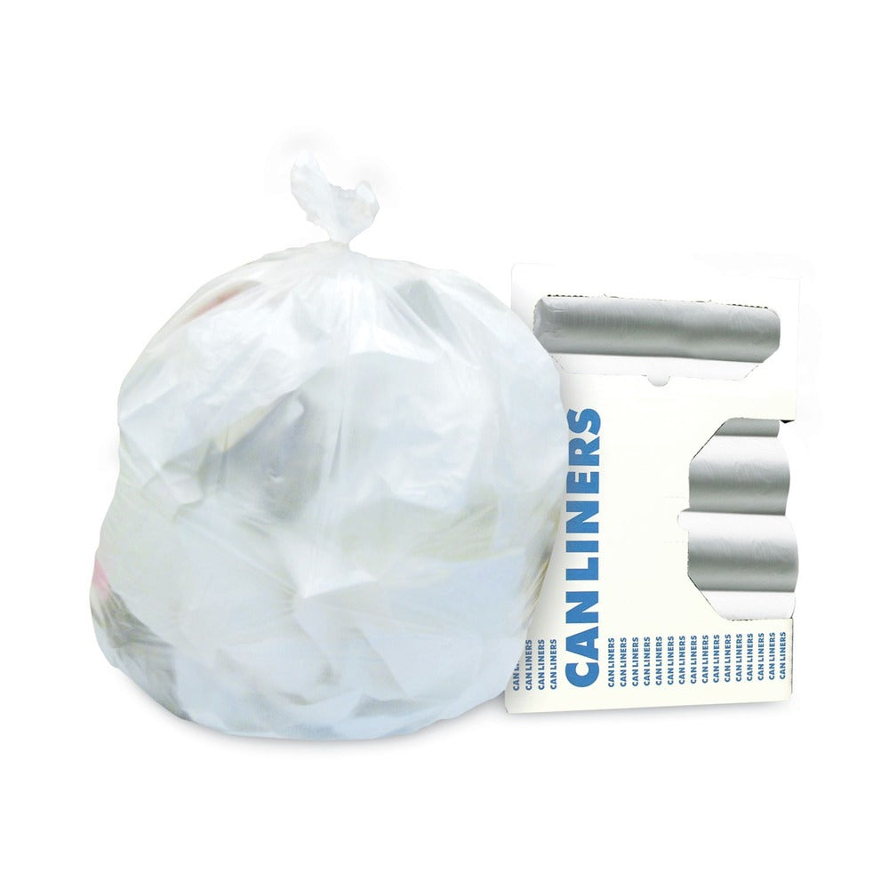 Heritage 24 in. x 33 in. 16 Gallon 12 mic High-Density Waste Can Liners - Natural (500/Carton)