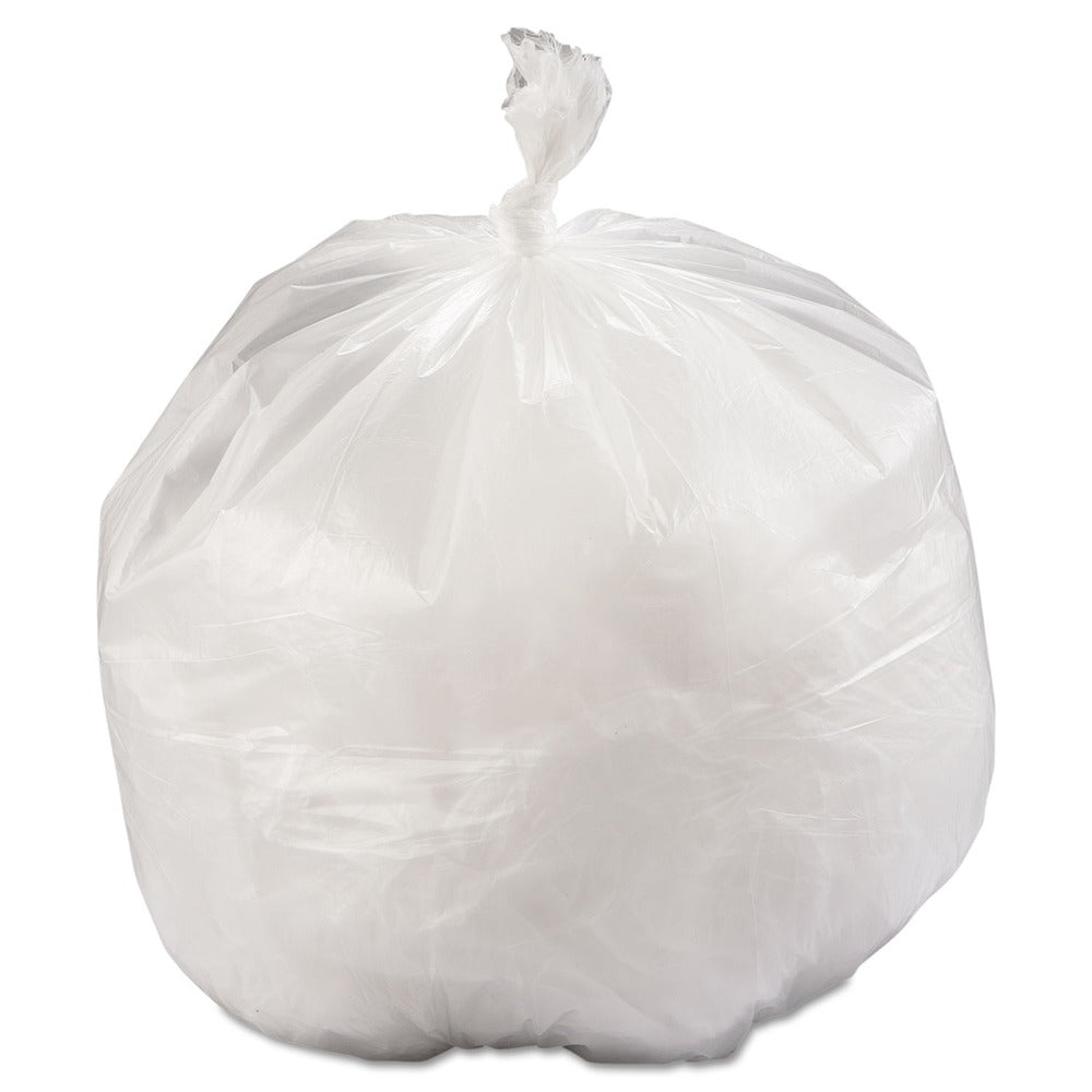 Inteplast Group LG334013N-C 33 in. x 39 in. 11.94 mic 33 Gallon High-Density Commercial Can Liners - Natural (400/Carton)