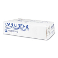 Inteplast Group S242408N High-Density 10-gal. 8 Microns 24 in. x 24 in. Commercial Can Liners - Natural (1000/Carton)