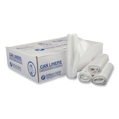 Inteplast Group S303716N 30 in. x 37 in. 16 mic 30 Gallon High-Density Commercial Can Liners - Clear (500/Carton)