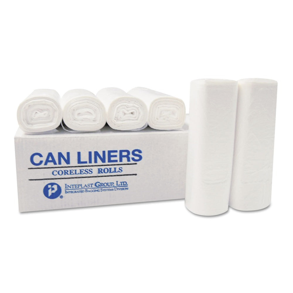 Inteplast Group S334011K 33 Gallon 11 mic 33 in. x 40 in. High-Density Commercial Can Liners - Black (500/Carton)