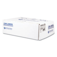 Inteplast Group S334016K 33 in. x 40 in. 16 mic 33 Gallon High-Density Commercial Can Liners - Black (250/Carton)