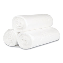 Inteplast Group 60 gal. 17 microns 38 in. x 60 in. High-Density Interleaved Commercial Can Liners - Clear (25 Bags/Roll, 8 Rolls/Carton)